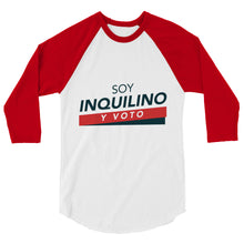 Load image into Gallery viewer, Soy inquilino 3/4 sleeve raglan shirt