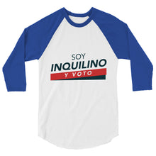 Load image into Gallery viewer, Soy inquilino 3/4 sleeve raglan shirt